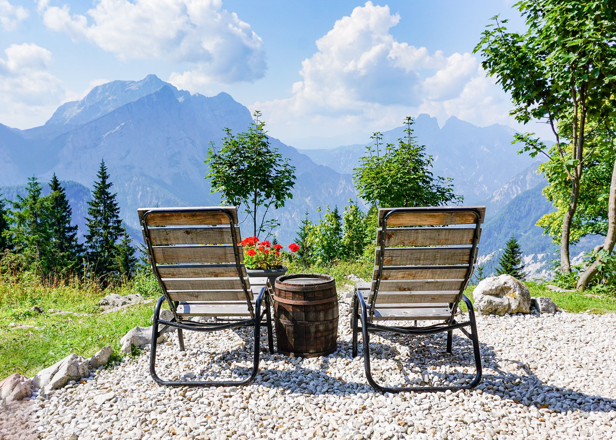 tolle Aussicht in den Alpen in Österreich, idylisch, erholung, Urlaub